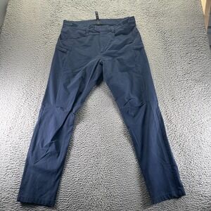 Ten Thousand Pant Men 34x31 Blue Cotton Khakis Straight Utility Workwear Stretch